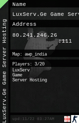 Stats for LuxServ.Ge Game Server Hosting