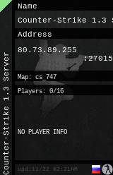 Stats for Counter-Strike 1.3 Server